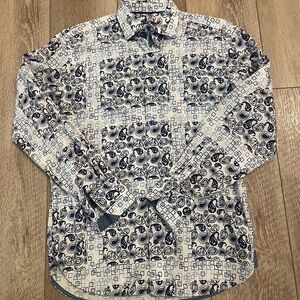 Visconti Black paisley shirt